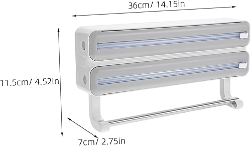 KOCKSHION Distributeur de Film Plastique Support de Papier d'aluminium Porte-Serviettes en Papier Peint Organisateur de Cuisine Distributeur de Film Alimentaire Abdos - Nail Gallerys