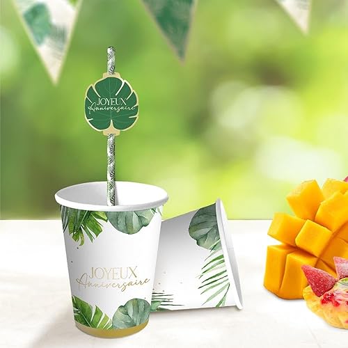 STC Pack 6 gobelets Anniv Tropical Party - Nail Gallerys