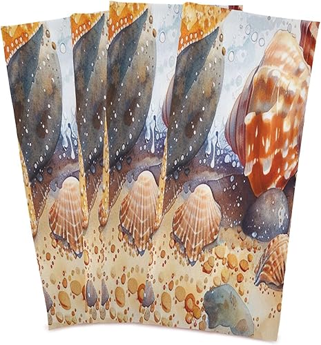 JUMBEAR Torchon de Cuisine Doux et Absorbant réutilisable Motif Coquillages de Plage 71,1 x 45,7 cm - Nail Gallerys