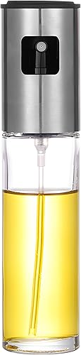 Retoo Pulvérisateur d'huile pour la cuisson - 100 m - En verre - Pour cuisine, huile, cuisine, huile d'olive, vinaigre pour salade, barbecue, pâtisserie, plastique - Transparent - Nail Gallerys