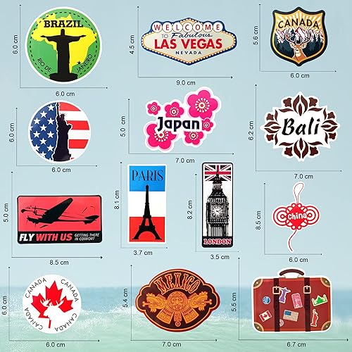 Autocollants pays villes autocollants valises voyage bagages travel stickers - Nail Gallerys