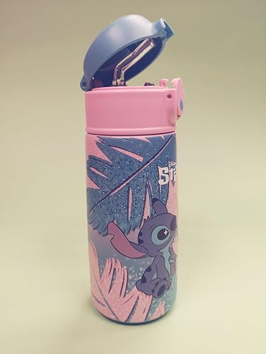 Seven Gourde Lilo & Stitch Thermique, Rose, Entretien Température jusqu'à 24 h, Gourde Maternelle, école Primaire et Loisirs, Rose, Moderne - Nail Gallerys