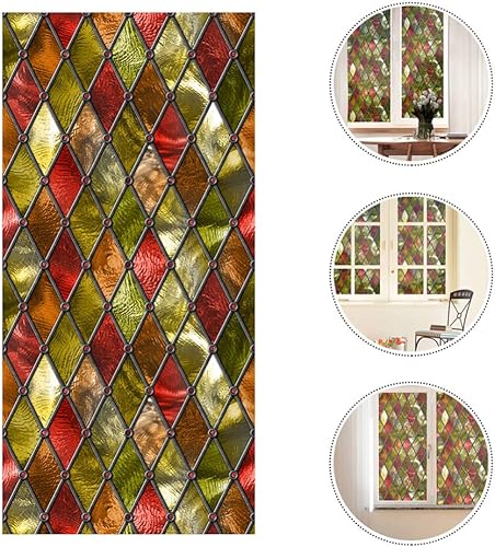 FOMIYES Film de La Fenêtre de Privée Statique Cling: Film de Fenêtre Décoratif Vinyl Non Adhésif Film de Vitrail Film de Vitrail pour La Porte de de La Salle de Bain - Nail Gallerys
