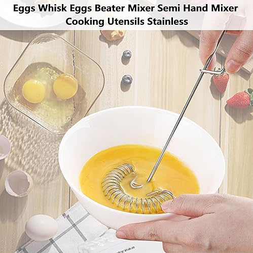 1pc Fouet à Spirale en INOX - Cuillère Magique - Fouet Mèche en Spirale Professional Mini-Fouet Anti-Adhésif - Nail Gallerys