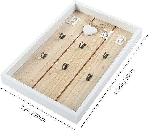 MaxAwe Armoire à clés en bois vintage - 6 crochets à suspendre - 20 x 30 cm - Pour la maison - Nail Gallerys