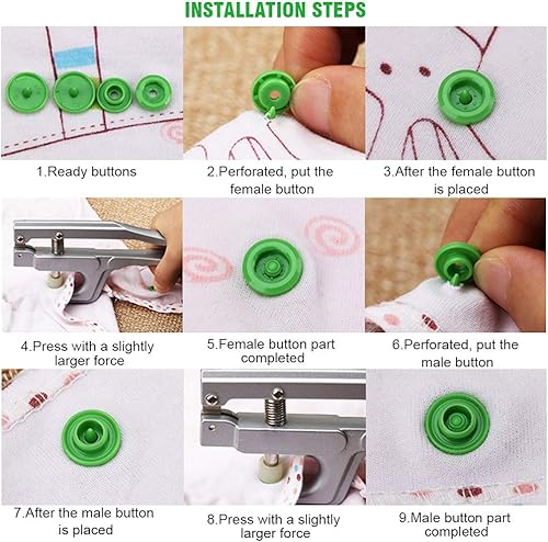 SUNTATOP T5 Boutons-Pression en Plastique de 24 Couleurs avec Outils Pince en Métal - Nail Gallerys