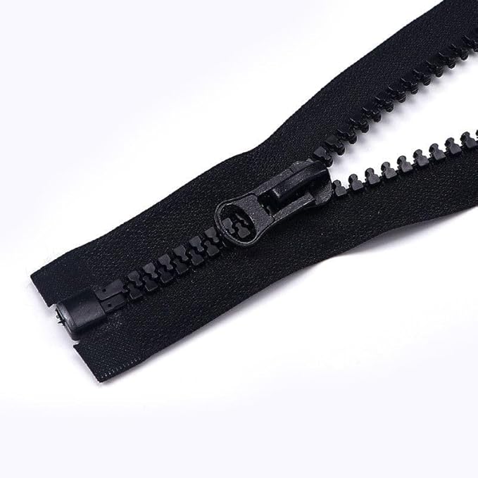 ZIPZSY 2PCS #8 Fermetures à Glissière Ouvertes en Résine, à Curseur Unique et Séparation Unidirectionnelle, pour la Confection de Vêtements DIY et les Projets de Couture (Blanc, 100cm) - Nail Gallerys