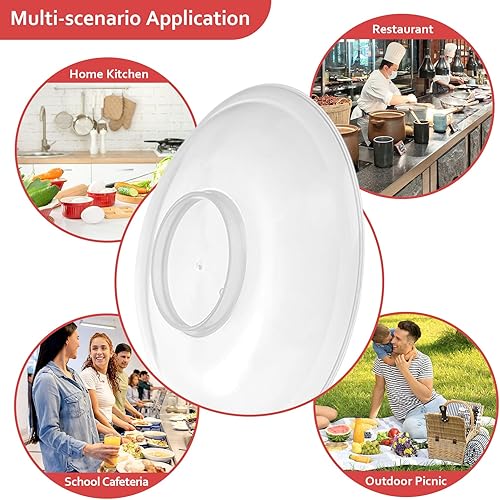 Lenleyee 3 Pièces Couvercle pour Micro Onde, Couvercle Anti-éclaboussures Micro-Ondes avec Trou De Vapeur, Transparent Cloche Alimentaire, couvercle pour assiette, 3 tailles, pour Fruits et légumes - Nail Gallerys