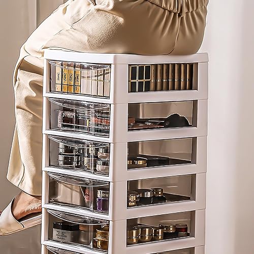 Tour de rangement, boîte de rangement, avec roulettes, tiroir sous le bureau, bureau à domicile, dossiers multicouches, collations, cosmétiques, kaki (26,7 x 34,2 x 83,3 cm) - Nail Gallerys