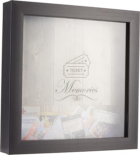 Lawrence Frames Boîte à Tickets Noir 25,4 x 25,4 cm - Nail Gallerys