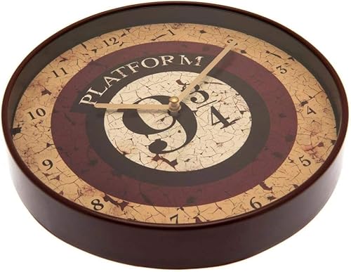 Pyramid International Gamesland Harry Potter - Platform 9 3/4 - Horloge en Plastique diamètre 25cm GP85543 Marron - Nail Gallerys
