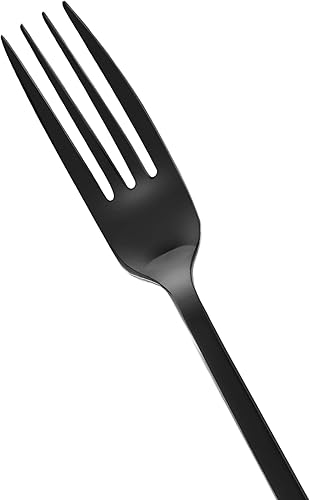 GRÄWE Lisbonne Lot de 6 fourchettes de table revêtues de titane en acier inoxydable Noir et moderne - Nail Gallerys