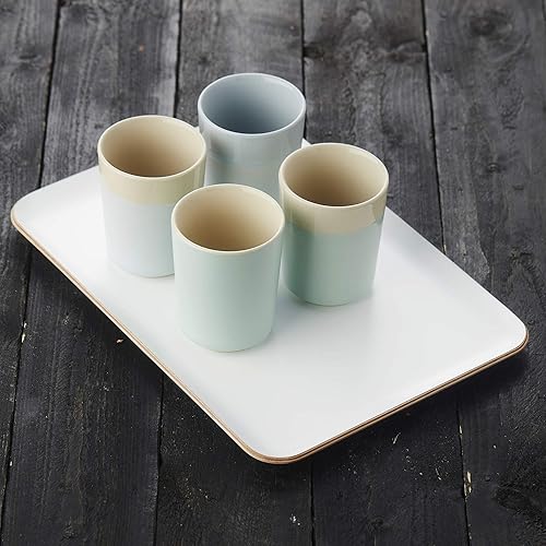 Point-Virgule Plateau de Service en Bambou decoratif, Plateau Repas, Grand, 35x24x1.9cm - Nail Gallerys