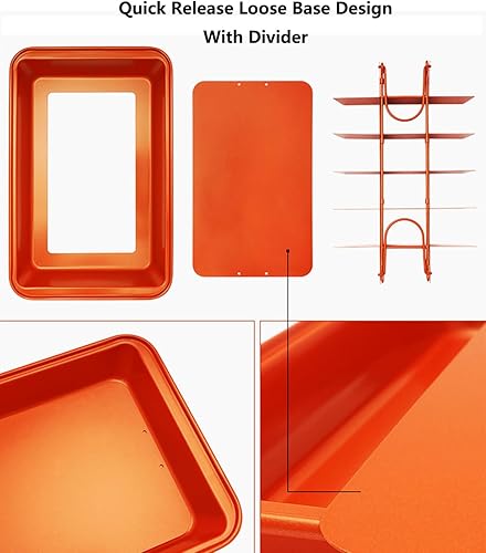 Brownie Moule à brownie avec intercalaires et base en vrac anti-adhésif - Nail Gallerys