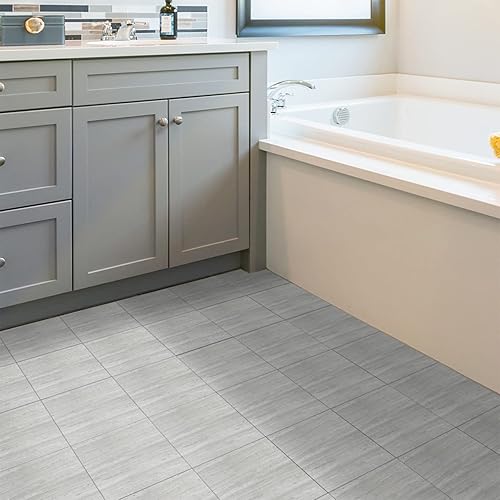 LWLFC Credence Adhesive pour Cuisine 20X20 Marbre Gris Clair Stickers Cuisine Stickers Muraux Cuisine Carrelage Adhesif Mural Stickers Salle de Bain Dalle Pvc Adhesive Murale (12 Pièces) - Nail Gallerys