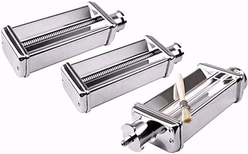 Smeg, Set de 3 Accessoires pour Pâtes SMPC01 pour Robot sur Socle en Acier Chromé, Accessoire pour Fettuccine, Tagliolini et Pâte Feuilletée, Compatible avec le Robot Smeg SMF01/02/03/13, 54x220x75 mm - Nail Gallerys