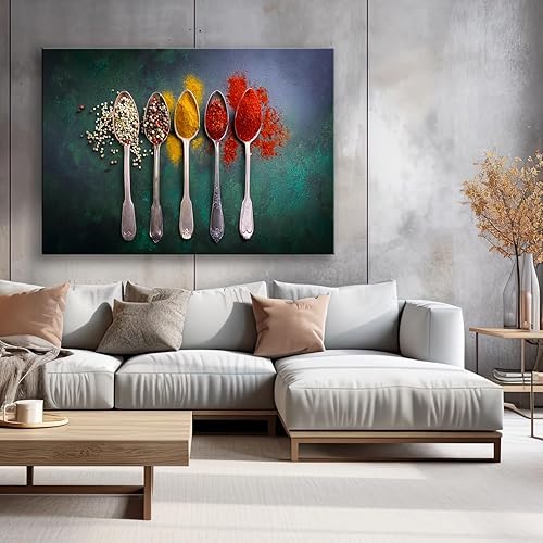 Feeby - Impression sur Toile - Intissé Tableau Decoration Murale - Légumes dans la cuisine - 60x40 1partie - Salon Peinture Tableaux - Moderne - Décoration Chambre Esthétique - Nail Gallerys