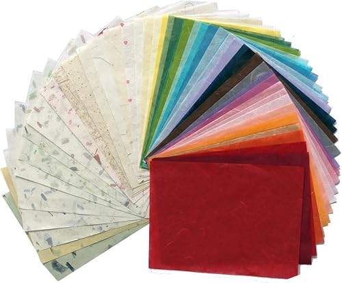 100 Papier mûrier Drap Motif Craft fabriqué à la main Art Soie Japon Washi Motif Craft Art Origami Elle Fabrication de cartes - Nail Gallerys