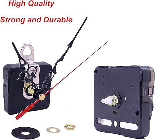 Lre Co. Mécanisme d'horloge, Long à Couple Élevé Moteur d'Horloge à Quartz Kit avec 3 Mouvements d'horloge et 5 Jeux de Mains, Silencieux Mécanisme Horloge Murale Remplacement des Pièces Réparation - Nail Gallerys