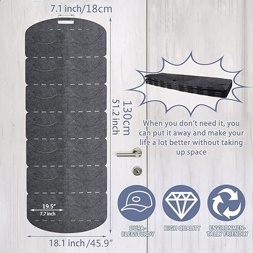 ARTOCT Organiseur de chapeau en feutre avec 14 poches, support de casquette de baseball, support de chapeau visible pour casquettes de baseball - Nail Gallerys