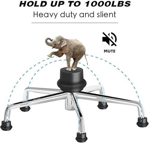 Wanjorlay 5 PièCes Cloche Glisse Chaise de Bureau de Remplacement ou Tabouret Roulettes Pivotantes à Roulettes Fixes Fixes, Roues de Chaise de Bureau - Nail Gallerys