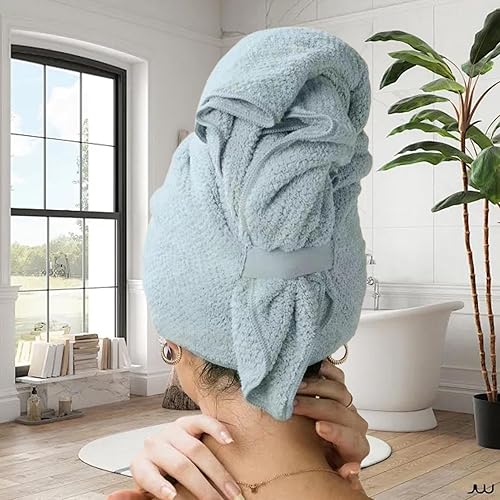 Grande serviette à cheveux en microfibre, serviettes à cheveux pour cheveux longs | 24 x 40 pouces à séchage rapide pour cheveux - Serviette turban pour cheveux, enveloppes anti-frisottis pour cheveux - Nail Gallerys