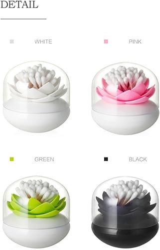 Milopon Boîte de rangement pour cotons-tiges - Organiseur de maquillage en acrylique - Noir - Nail Gallerys