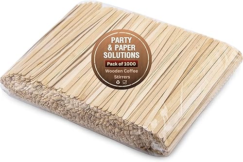 Party & Paper Solutions Lot de 1000 touillettes à café écologiques en bois 12 cm - Nail Gallerys