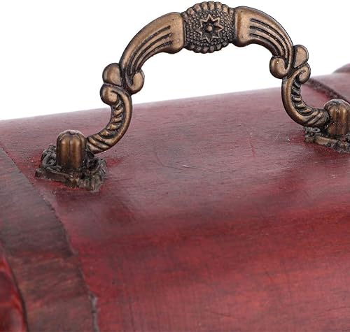 Boîte de rangement en bois antique vintage avec poignée, boîte de rangement pour bouteille de vin pour les amateurs de vin, boîte d'emballage de vin pour cave 13,5 x 12,5 x 34,5 cm - Nail Gallerys