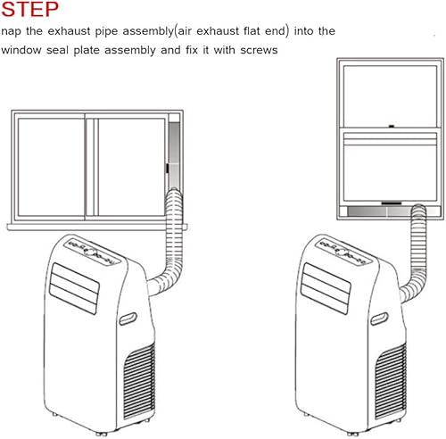 Kit de fenêtre de climatiseur portable, plaque d'étanchéité réglable, adaptateur de fenêtre de climatiseur, attelle universelle et déflecteur pour climatiseurs mobiles - Nail Gallerys