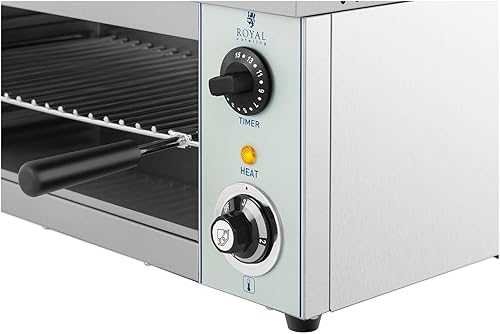Royal Catering Salamandre Toaster Electrique Grill Cuisine RCES-2000-EGO (2.000 W, 32 x 61 x 28,50 cm, 1 élément chauffant infrarouge) - Nail Gallerys