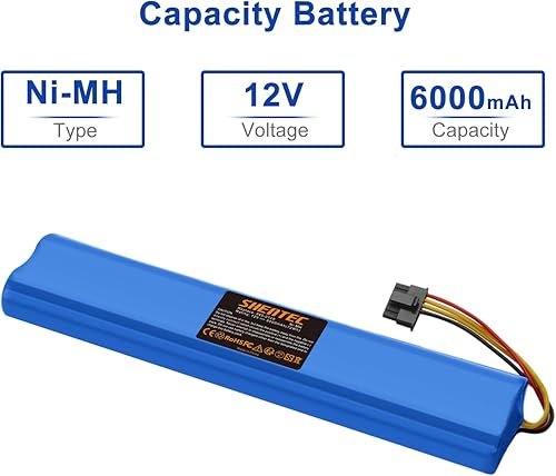 12V 6000mAh NI-MH pour Batterie Neato 945-0179, Botvac 70e, Botvac 75, Botvac 80, Botvac 85, Botvac D75, Botvac D80, Botvac D85 PN:Neato 945-0129, NX3000SCx10 - Nail Gallerys