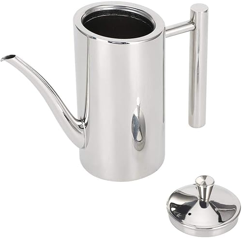 Ymiko Pot d'huile de cuisine en acier inoxydable, bouteilles de distributeur d'huile Conteneur d'huile Pot d'huile d'olive anti-poussière pour la cuisine de restaurant à domicile(0.5L) - Nail Gallerys
