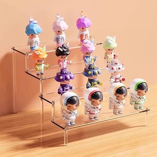 HMIEPRS Présentoir Acrylique 4 Niveaux, Rangement Parfum Présentoir Marches Transparent, Organisateur en Acrylique pour Figurine Parfums Poupée Cupcake Cosmétiques Bijoux Desserts (30x27x20 cm) - Nail Gallerys