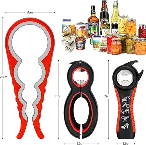 Multifonctionnel Ouvre Bocal Manuel Ouvre Boîte Manuel Ouvre-bouteilles 6e1 5en1 4en1 Convient Pour L'arthrite Les Personnes âgées Les Femmes Etc. - Nail Gallerys