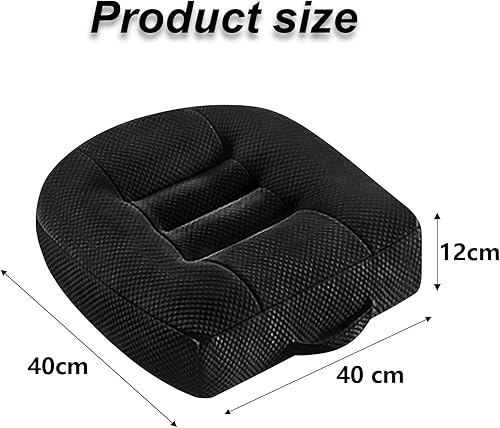 Coussin de siège de voiture, 40 x 40 cm, ergonomique, orthopédique, pour chaise de bureau, voiture, fauteuil roulant ou rehausseur pour adultes, extra large - Nail Gallerys