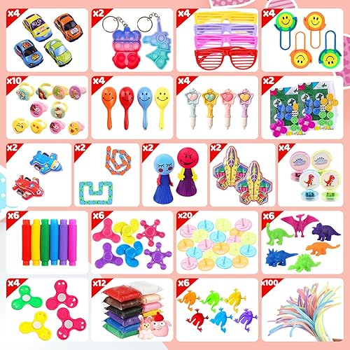 Pochette Surprise Anniversaire Enfant,206 Pcs Jouets Cadeau Anniversaire Enfants,Party Favors Cadeaux Anniversaire Enfant,Cadeau de Classe Scolaire,Prix du Trésor,Stuffers Noël,pour Fille Garçon. - Nail Gallerys