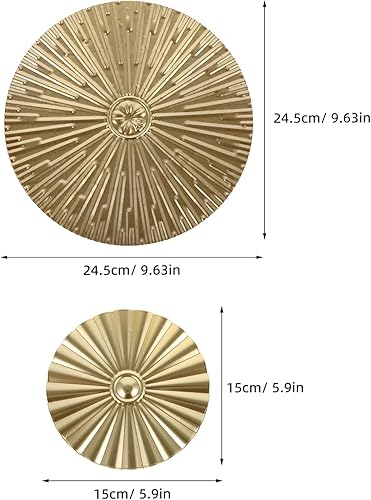 NUOBESTY 1 Ensemble De Sculptures Murales En Métal Doré À Suspendre Pour Décoration De Salon Et De Chambre À Coucher - Nail Gallerys