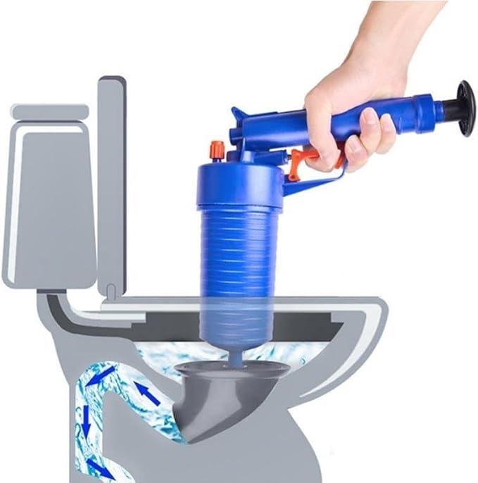 Déboucheur de vidange, déboucheur de toilettes, outil de drague d'égout de cuisine, pompe de vidange d'air haute pression, outil de nettoyage de vidange avec 4 ventouses pour cuisine, baignoire, - Nail Gallerys