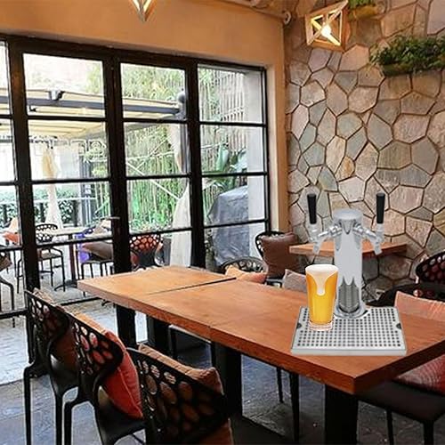 Plateau d'égouttement de bière en acier inoxydable Kegerator - Type de drainage - Tours à bière - Bac d'égouttement pour bière durable - Nail Gallerys