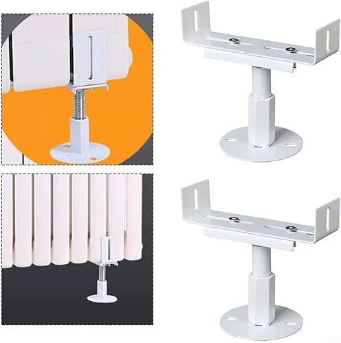 Besttoolifes Lot de 2 supports de radiateur en aluminium épais à hauteur réglable - Résistance au brouillard salin - Nail Gallerys