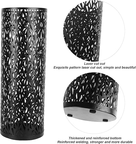 Culnflun Porte Parapluies, rond porte parapluie en métal, 42x15 cm boîte de rangement pour parapluies, creux triangulaire, pour ranger les parapluies à l'entrée des maisons, hôtels et des bureaux (Or) - Nail Gallerys