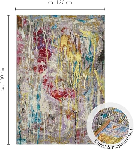 andiamo Tapis d'intérieur et d'extérieur Platana - Tapis d'extérieur résistant aux intempéries pour Le Balcon ou la terrasse - Tapis coloré pour Le Salon ou la Cuisine - 120 cm x 180 cm - Multicolore - Nail Gallerys