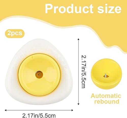 BCHKO 2 pcs Perforateur à Œufs, Pique-Œufs en Acier Inoxydable, Coupe pour Œufs Durs, Accessoire de Cuisine avec Fixation Magnétique pour Porte de Réfrigérateur - Nail Gallerys