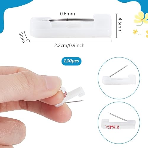 PH PandaHall 120pcs 22 mm Épingles de Sûreté, Badge Epingle Épingles de Fabrication d'insignes Adhésives au Dos pour Badges d'identé, Broche, étiquettes de Nom, Rubans, Vêtements - Nail Gallerys