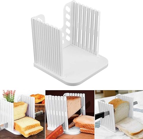 Naroote Guide de Tranchage de Pain, Coupe-Pain pour Pain Fait Maison, Outils de Cuisson de Cuisine Pliables, Guide de Coupe Réglable, Machine à Pain pour Trancher le Pain de Cuisine - Nail Gallerys