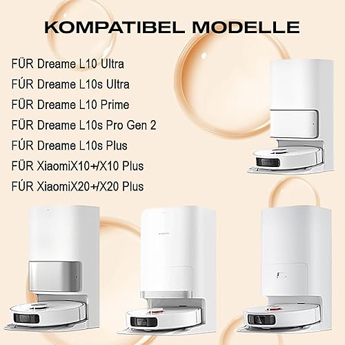 HIYOUNG Accessoires pour Dreame L10s Ultra L10 Prime L10s Pro Gen 2,L10s Plus Xiaomi Robot X20+,1 brosses principales,1 Couvercle de Brosse Principale, 6 brosses latérales, 4 filtres, 6 serpillères - Nail Gallerys