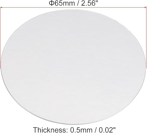 PATIKIL 65mm/2.56' Aluminium Feuille Capuchon Doublure, 50 Paquet Résistant Effraction Induction Chaleur Scellant Etanchéité Revêtements pour PET Plastique Bouteille Tasse Couvercle - Nail Gallerys