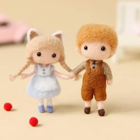 LIUXIN Figure DIY Wool Felt Poke Fun Cartoon Craft Needle Felting Material Package Starter Kits Adult Handmade Girl Festival Crafts Kid - Nail Gallerys