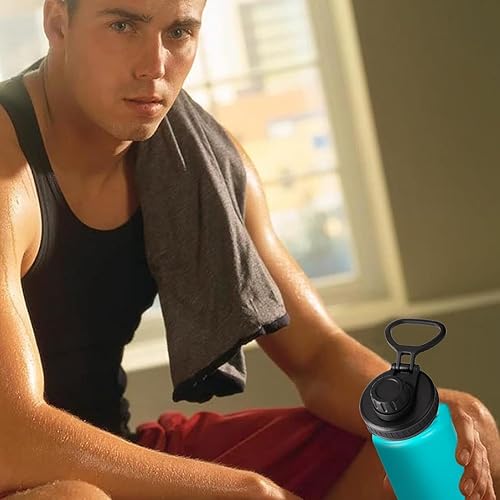 Remplacement du couvercle de la bouteille d'eau, bouchon de bouteille d'eau | Couvercle de bouteille à col large, anti-fuite, anti-fuite | Poignée annulaire, embout de gobelet antidérapant, accessoire - Nail Gallerys